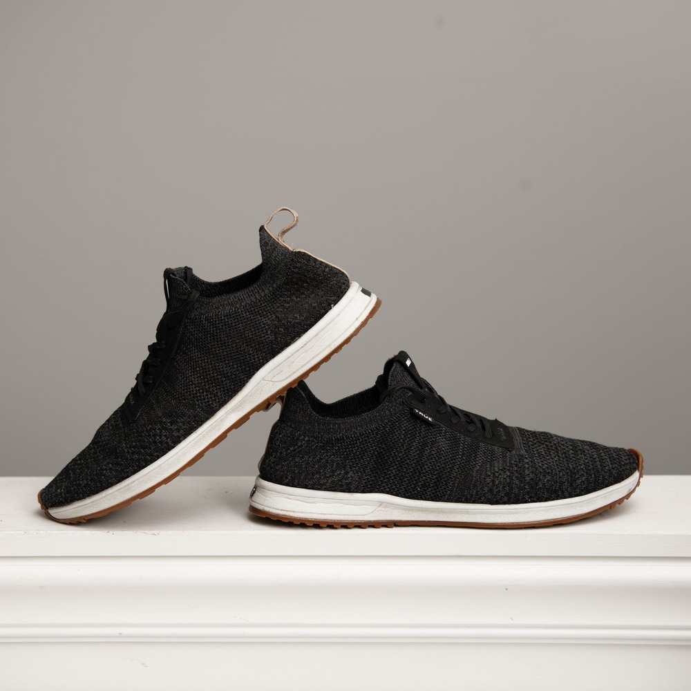 TRUE KNIT Spikeless Golf Sneakers Men's 10.5 Black Athletic Casual Comfort Shoes